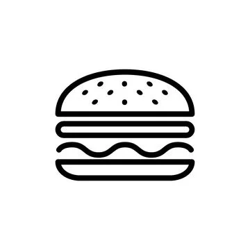 Burger icon vector illustration. burger sign and symbol. hamburger Stock Illustration