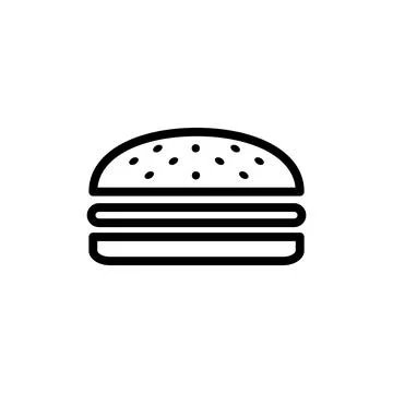 Burger icon vector illustration. burger sign and symbol. hamburger Stock Illustration