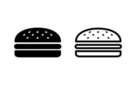 Burger icon vector illustration. burger sign and symbol. hamburger Stock Illustration