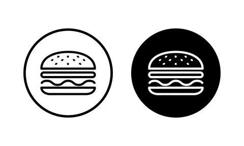 Burger icon vector illustration. burger sign and symbol. hamburger Stock Illustration
