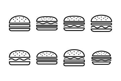 Burger icon vector illustration. burger sign and symbol. hamburger 스톡 일러스트