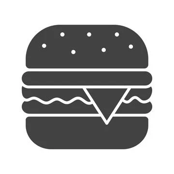 Burger icon vector image. Illustrazione stock