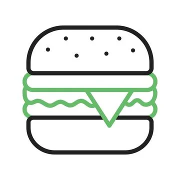 Burger icon vector image. Stock Illustration