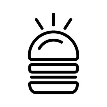 Burger icon vector. Isolated contour symbol illustration Stock Illustration