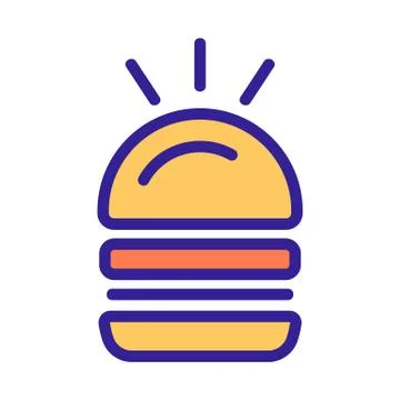 Burger icon vector. Isolated contour symbol illustration Stock Illustration