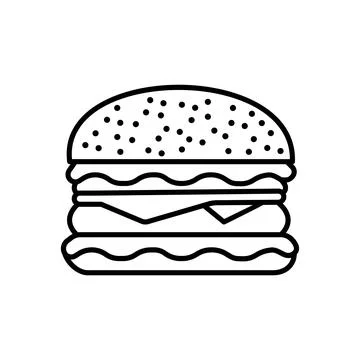 Burger icon vector for web, computer and mobile app Stock Illustration