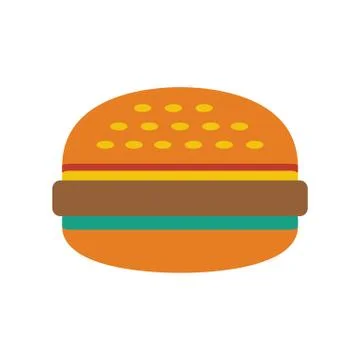 Burger icon on white background. Stock Illustration