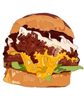 Burger Stock Illustration