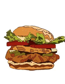 Burger Stock Illustration