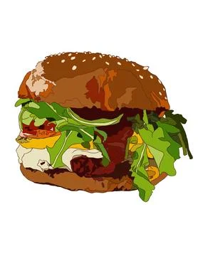 Burger Stock Illustration