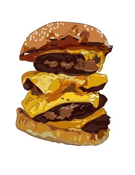 Burger Stock Illustration
