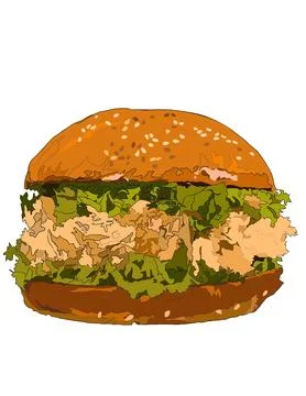 Burger Stock Illustration