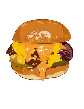 Burger Stock Illustration