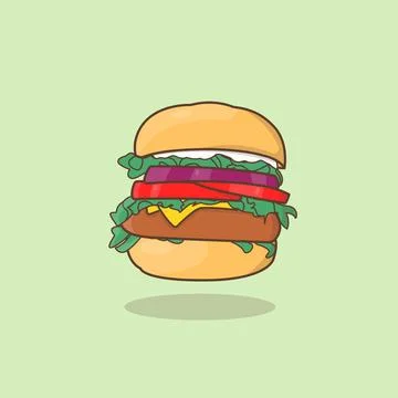 Burger illustration Stock Illustration
