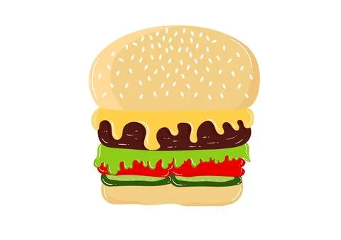 Burger illustration Stock Illustration