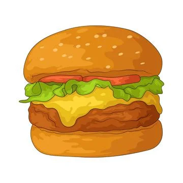 Burger illustration Иллюстрация