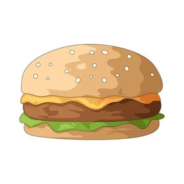 Burger illustration Stock Illustration