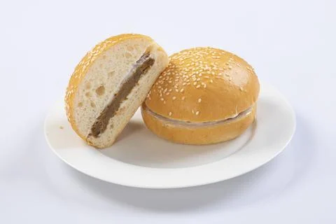 Burger isolated on white background Stock Photos