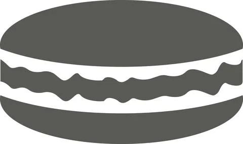 Burger isolated on white background. Vector black and white illustration. Stock-Illustration