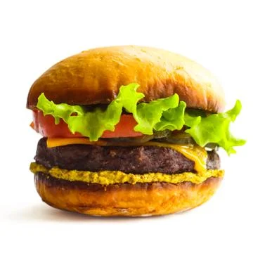 Burger isolated on white 스톡 사진