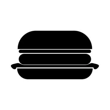 Burger it is black icon . Stock Illustration