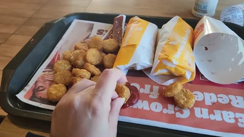 Burger King Breakfast Burrito Tray Food ... | Stock Video | Pond5