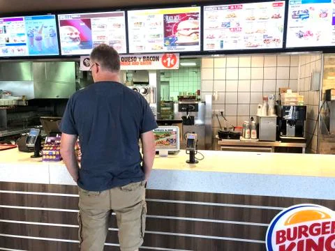 Burger King interior Stock Photos