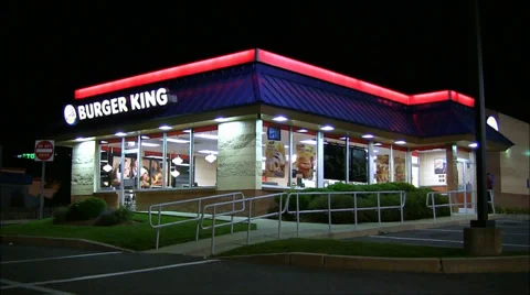 Burger King Restaurant Stock Footage 30875758