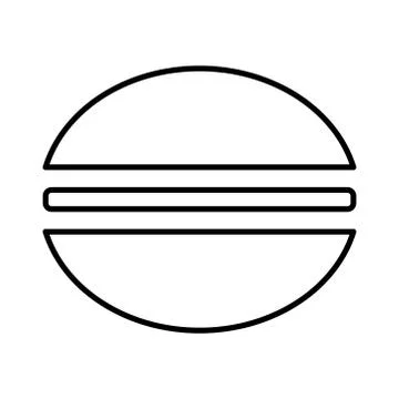 Burger line icon. Design template vector Stock Illustration