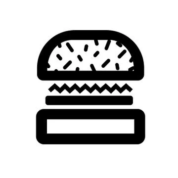 Burger line icon Stock Illustration