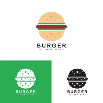 Burger logo design Stock Illustration