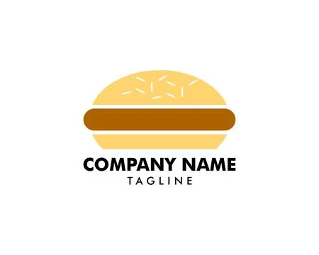 Burger Logo Design Stock Illustration