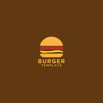 Burger logo design template Stock Illustration