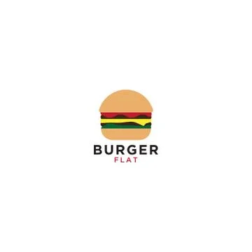 Burger logo design template Stock Illustration