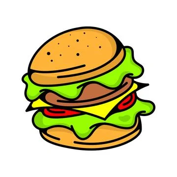 Burger logo design template Stock Illustration