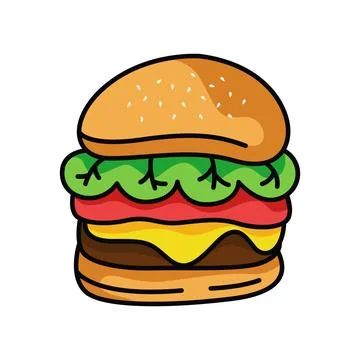 Burger logo design template Stock Illustration