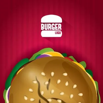 Burger Logo Illustrazione stock