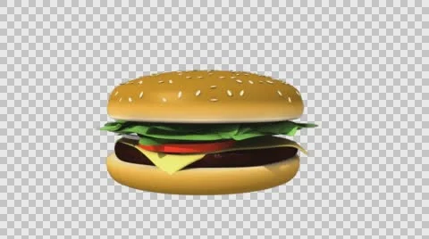 Burger loop alpha Stock Footage 62047689