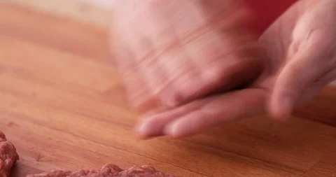 Burger making, close-up Stock Footage 107886993