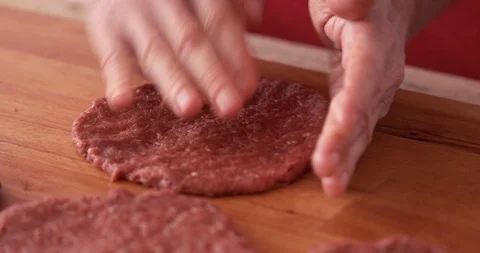 Burger making, close up Stock Footage 107912556