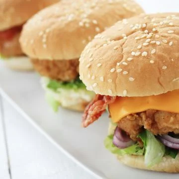 Burger meal Stock Photos