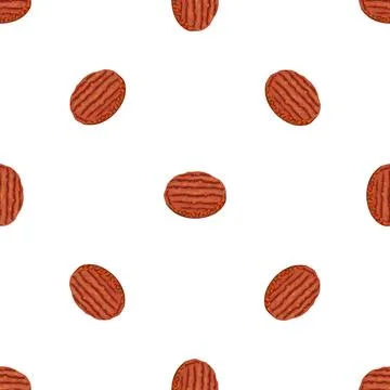Burger meat pattern seamless vector 스톡 일러스트