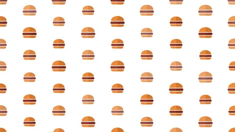 Burger Pattern Animation for Food Related Content and Backgrounds Stock Footage 339430479