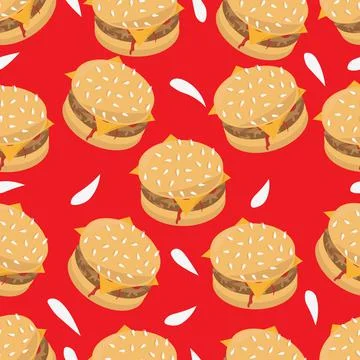 Burger pattern Stock Illustration