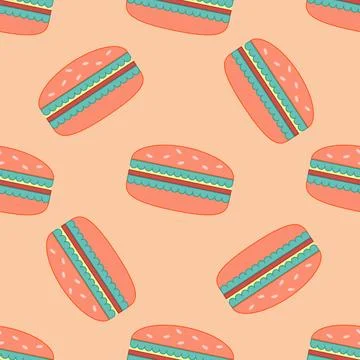 Burger pattern Stock Illustration