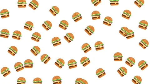 Burger pattern motion background Stock Footage 326625237