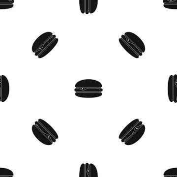 Burger pattern seamless black Illustrazione stock