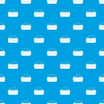 Burger pattern seamless blue Illustrazione stock