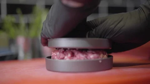 Burger Patty Press Video stock 102281936