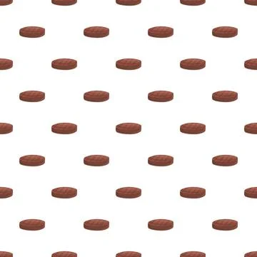 Burger patty seamless pattern for food design Stock Illustration